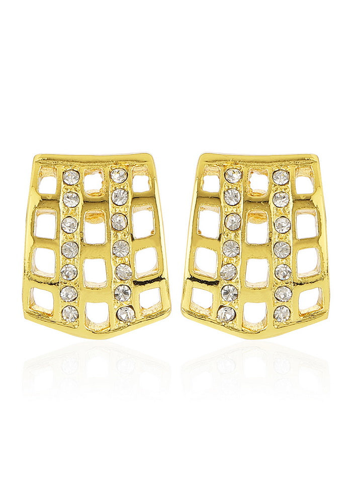 Estelle Gold Tone Plated Casual Stud Earrings - Indian Silk House Agencies