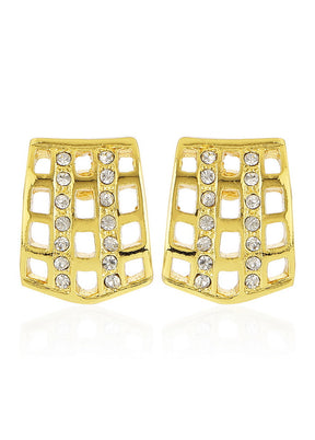 Estelle Gold Tone Plated Casual Stud Earrings - Indian Silk House Agencies