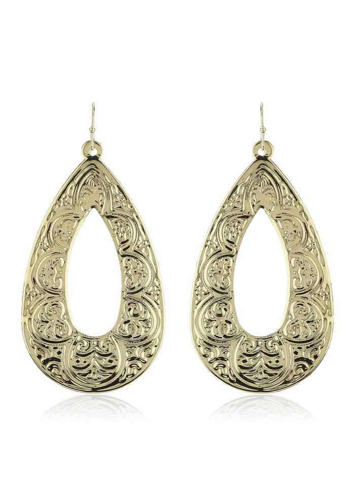 Estelle Gold Plated Drop Earrings - Indian Silk House Agencies