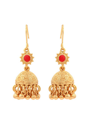 Estelle Ethnic Traditional Gold Plated Fancy Earrings - Indian Silk House Agencies