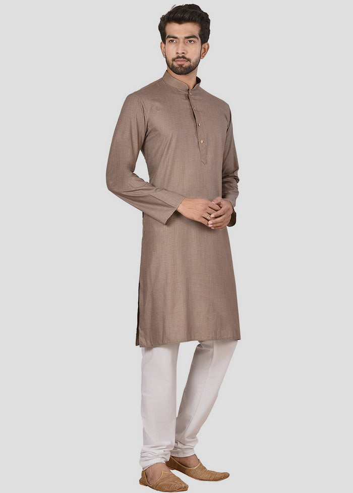 2 Pc Brown Cotton Kurta And Pajama Set VDIP280141 - Indian Silk House Agencies