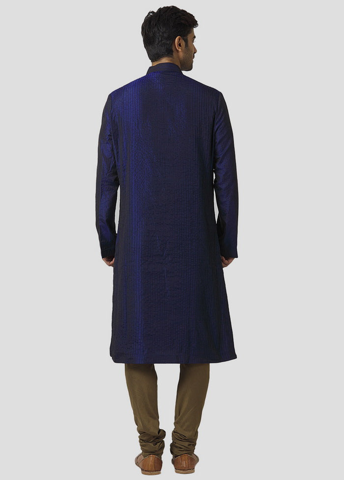 2 Pc Blue Cotton Kurta And Pajama Set VDIP280323 - Indian Silk House Agencies