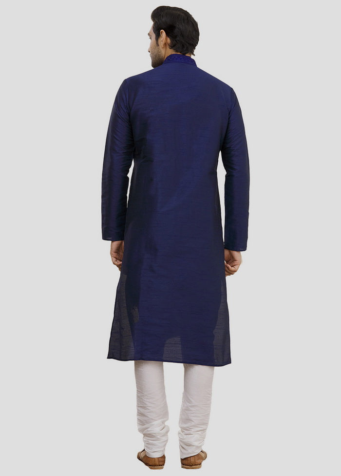 2 Pc Blue Cotton Kurta And Pajama Set VDIP280170 - Indian Silk House Agencies