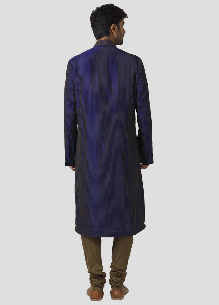 2 Pc Navy Blue Cotton Kurta And Pajama Set VDIP280330 - Indian Silk House Agencies