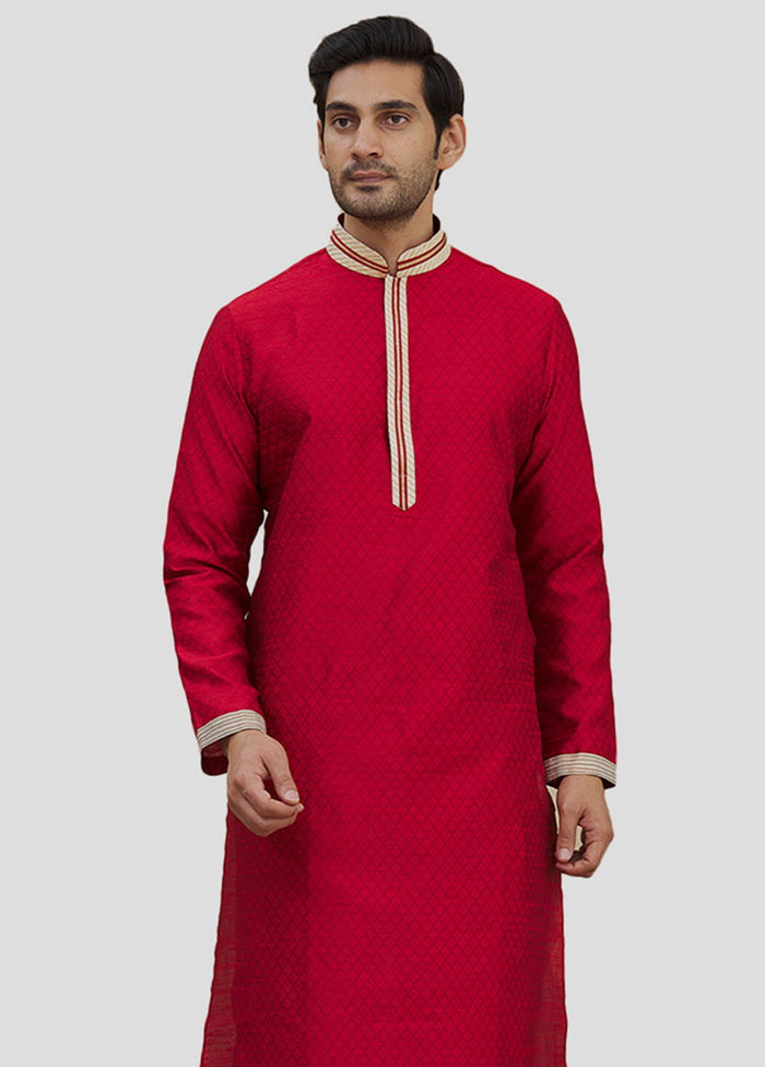 2 Pc Dark Pink Cotton Kurta And Pajama Set VDIP280134 - Indian Silk House Agencies