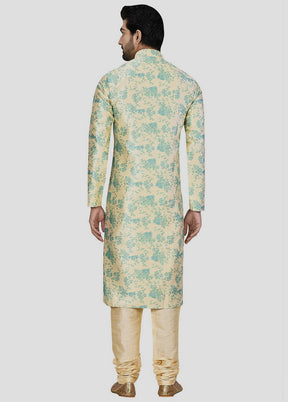 2 Pc Golden Cotton Kurta And Pajama Set VDIP280223 - Indian Silk House Agencies