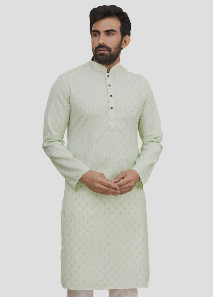 2 Pc Green Dupion Silk Kurta And Pajama Set VDIP280155 - Indian Silk House Agencies