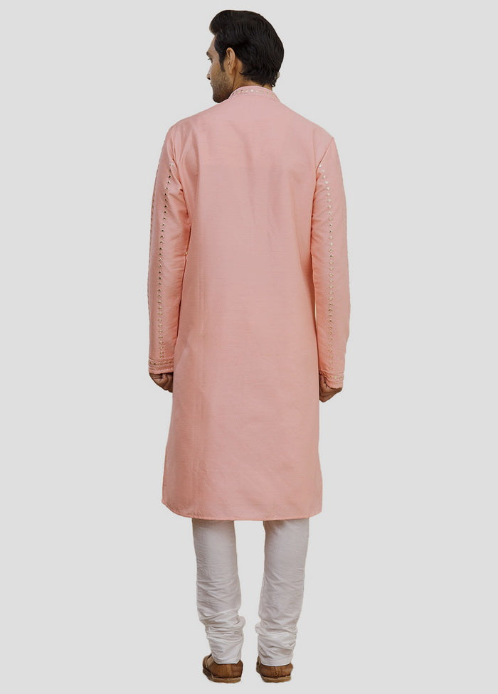 2 Pc Pink Cotton Kurta And Pajama Set VDIP280283 - Indian Silk House Agencies