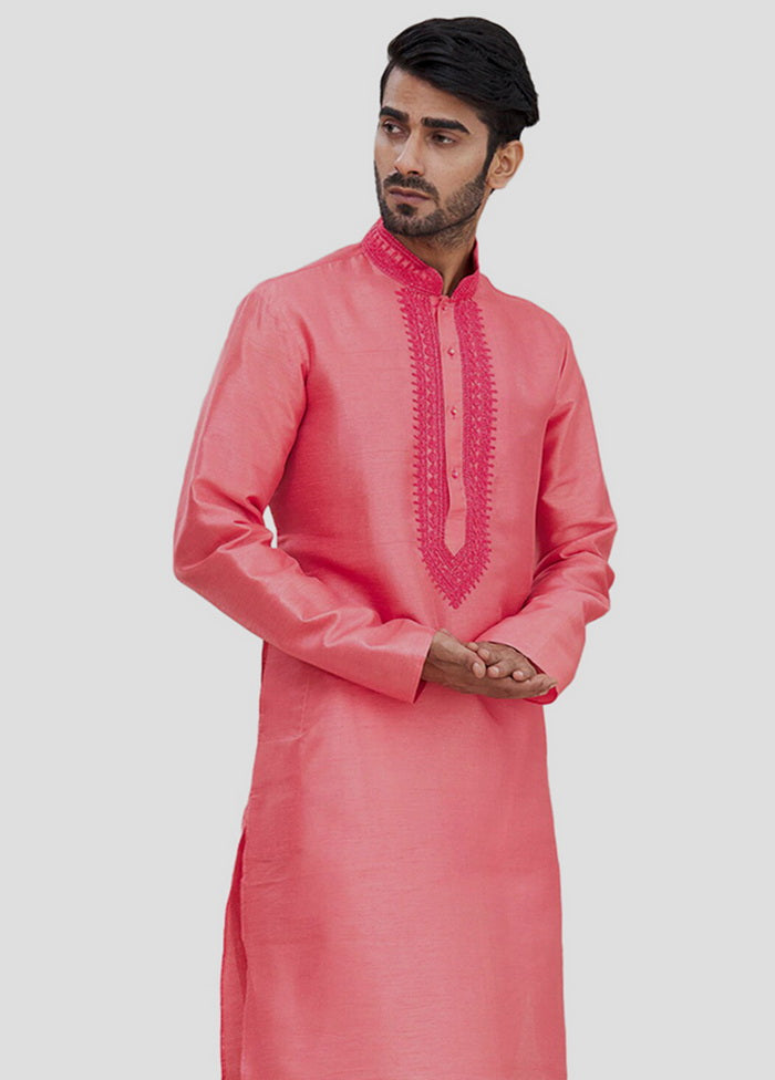 2 Pc Pink Cotton Kurta And Pajama Set VDIP280180 - Indian Silk House Agencies