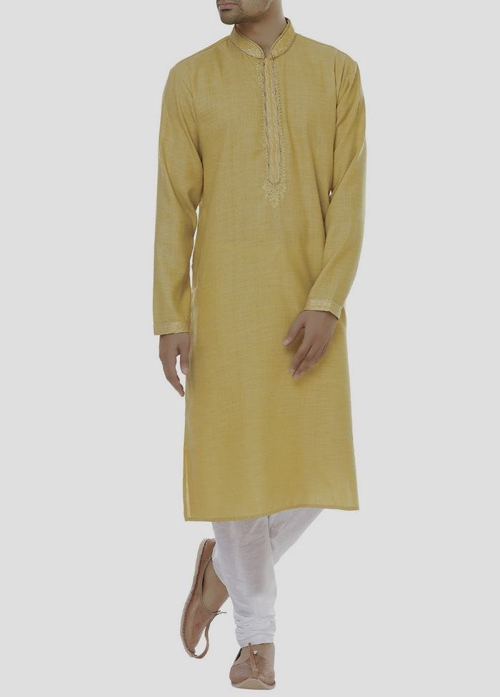 2 Pc Olive Cotton Kurta And Pajama Set VDIP280271 - Indian Silk House Agencies