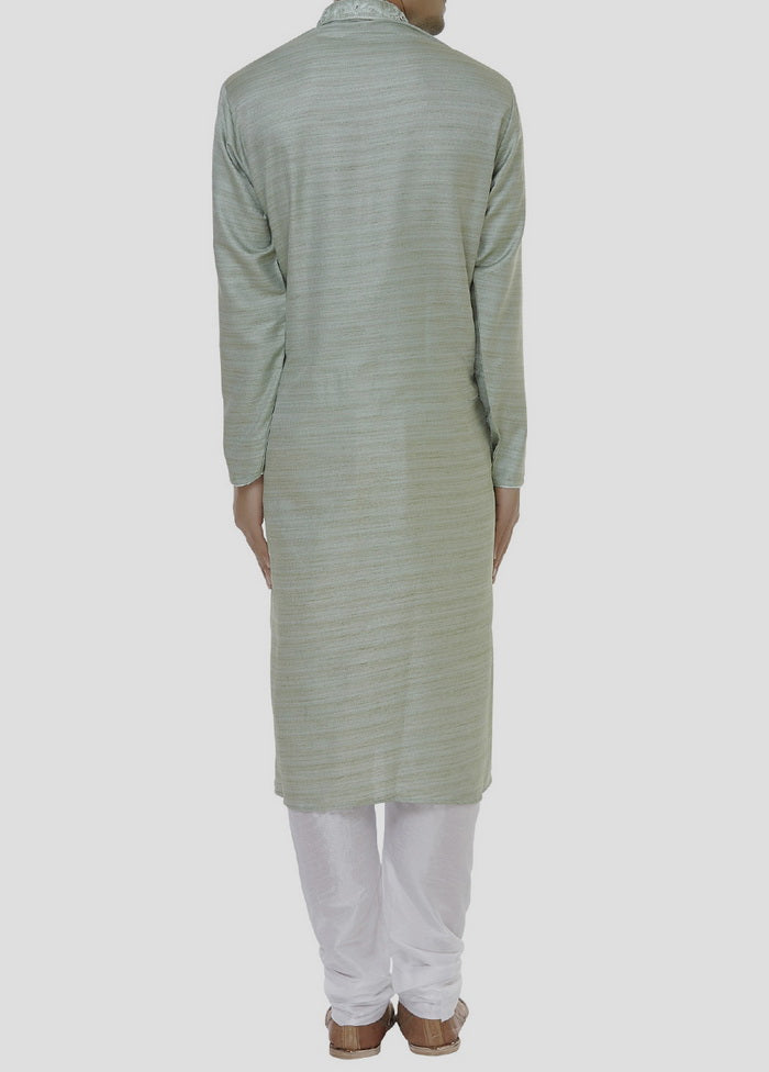 2 Pc Grey Cotton Kurta And Pajama Set VDIP280273 - Indian Silk House Agencies