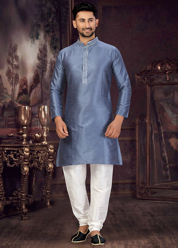 2 Pc Livid Silk Kurta Churidar Set VDSF100437 - Indian Silk House Agencies