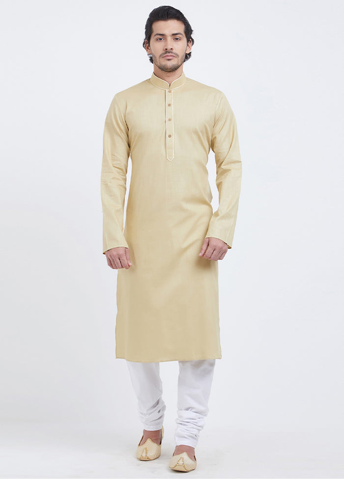 2 Pc Cream Cotton Kurta Churidar Set VDSF100426 - Indian Silk House Agencies