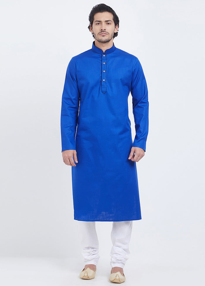 2 Pc Blue Cotton Kurta Churidar Set VDSF100427 - Indian Silk House Agencies