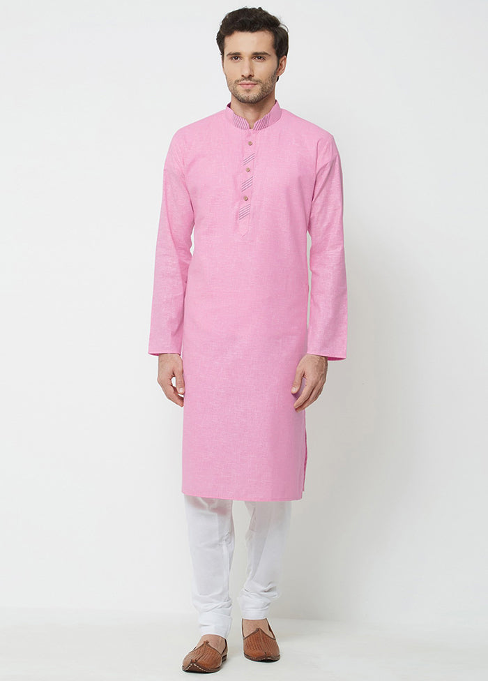 2 Pc Pink Cotton Kurta Churidar Set VDSF100353 - Indian Silk House Agencies