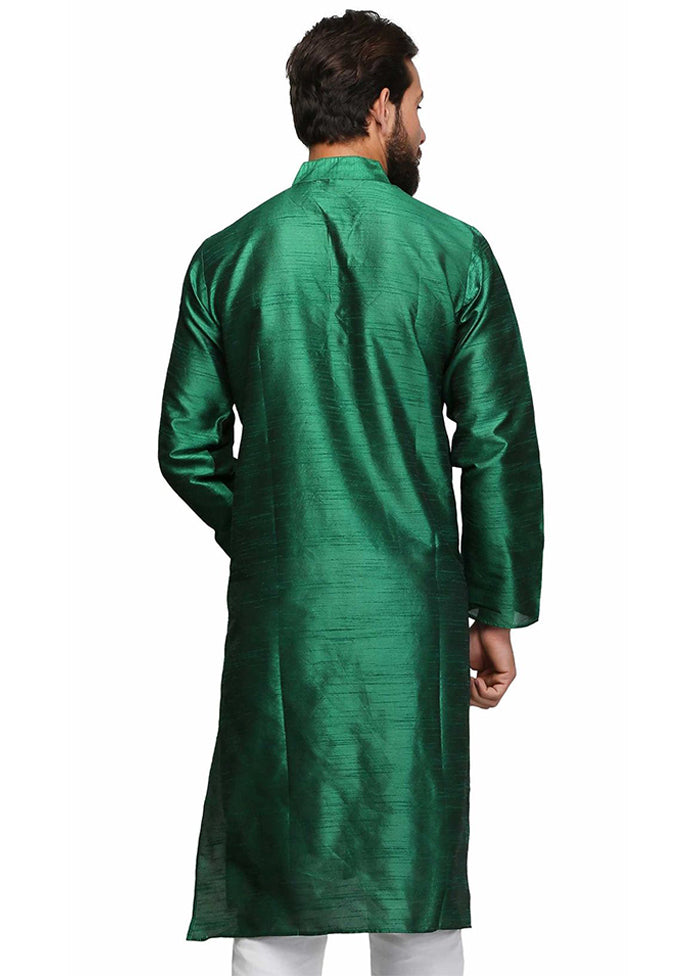 2 Pc Green Silk Kurta Churidar Set VDSF100356 - Indian Silk House Agencies