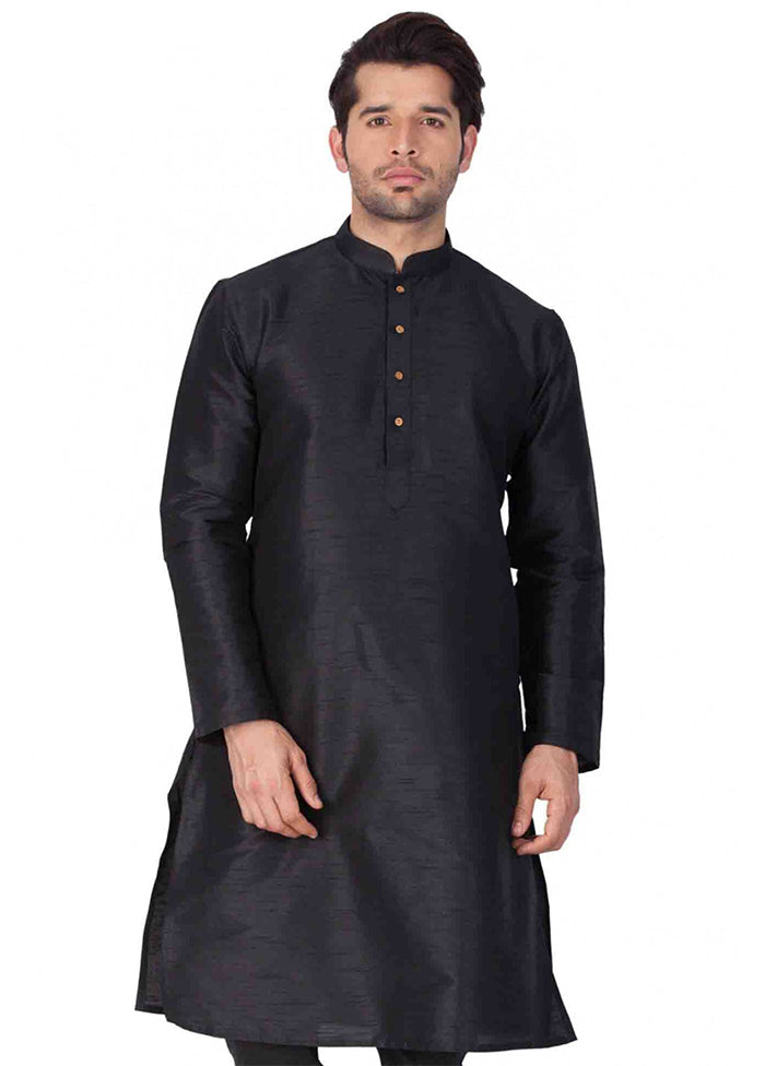 2 Pc Black Silk Kurta Churidar Set VDSF100357 - Indian Silk House Agencies