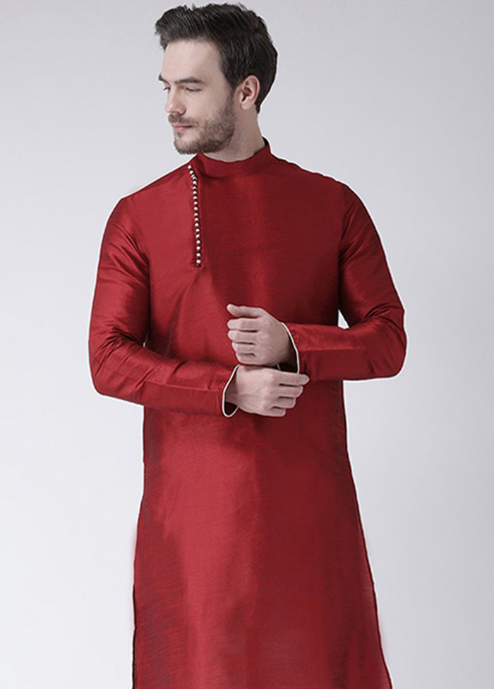 2 Pc Maroon Silk Kurta Churidar Set VDSF100341 - Indian Silk House Agencies