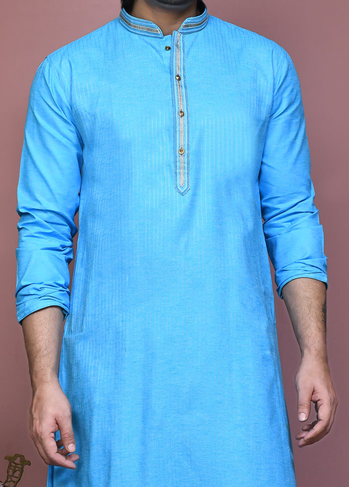 2 Pc Firoza Cotton Kurta Pajama Set