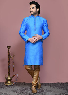 2 Pc Firoza Silk Kurta Pajama Set