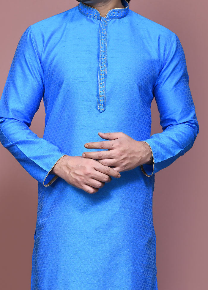 2 Pc Firoza Silk Kurta Pajama Set