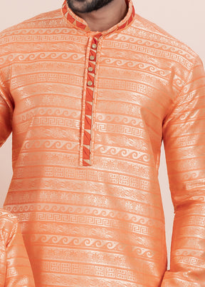 2 Pc Gold Silk Father And Son Combo Set