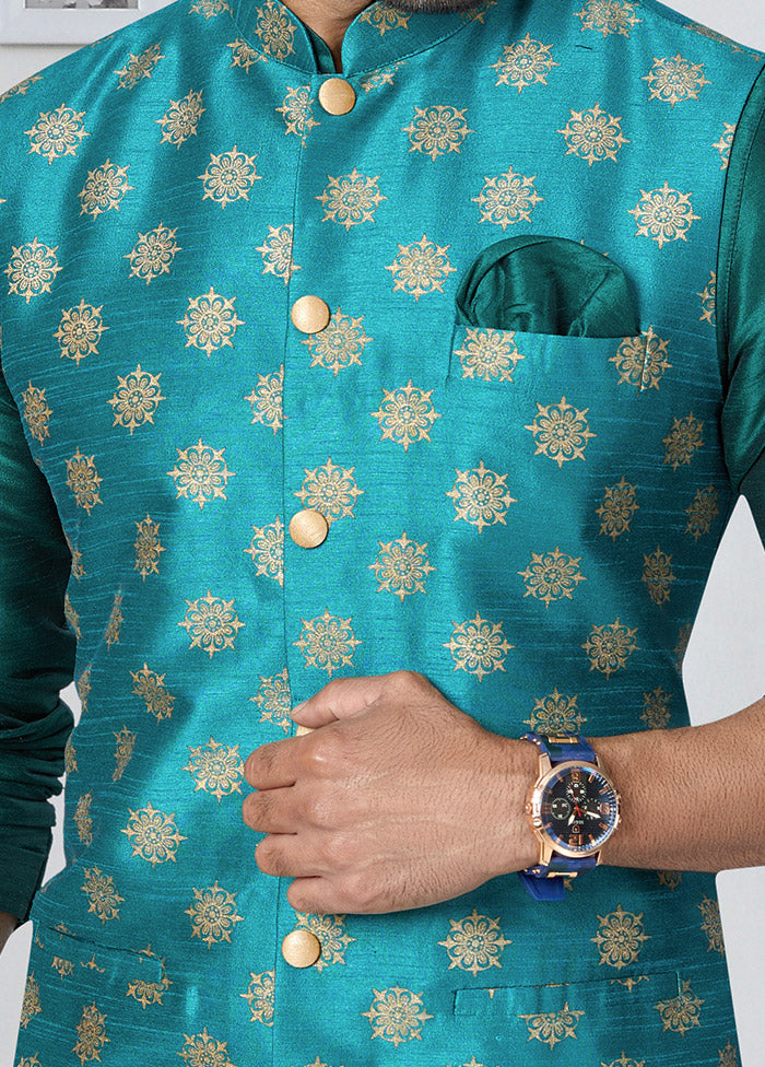 Rama Full Sleeves Mandarin Collar Waistcoat