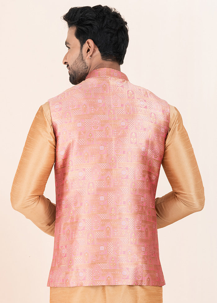 Multicolor Full Sleeves Mandarin Collar Waistcoat