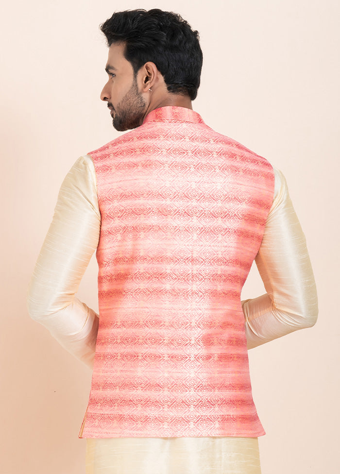 Multicolor Full Sleeves Mandarin Collar Waistcoat