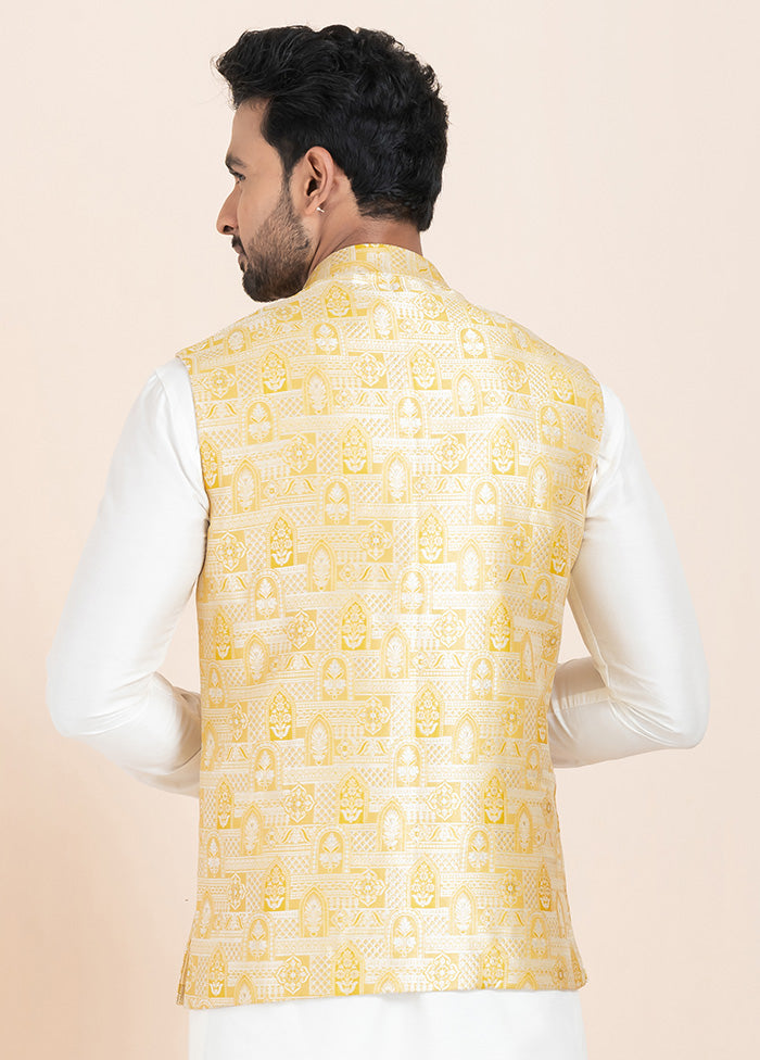 Multicolor Full Sleeves Mandarin Collar Waistcoat