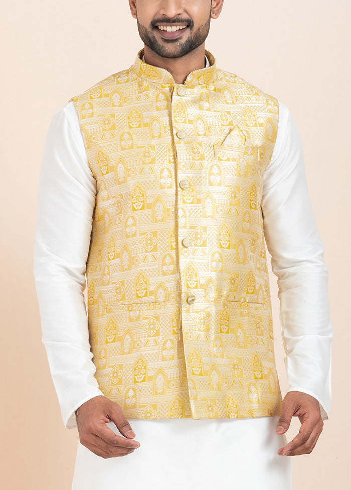 Multicolor Full Sleeves Mandarin Collar Waistcoat