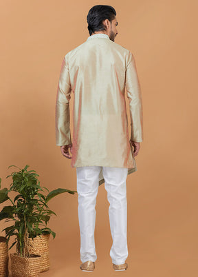 2 Pc Multicolor Silk Kurta Pajama Set - Indian Silk House Agencies