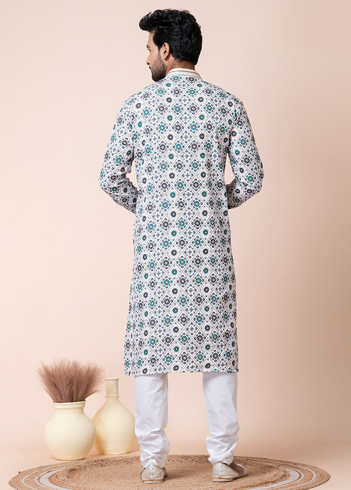 Multicolor Cotton Kurta And Pajama Set