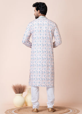 Multicolor Cotton Kurta And Pajama Set