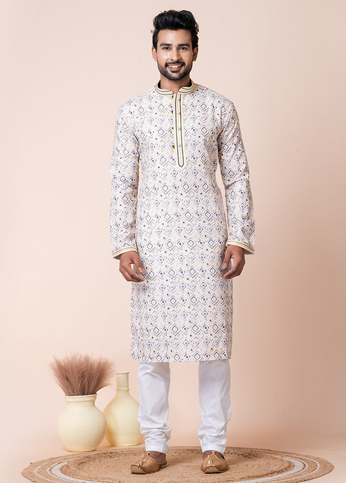 Multicolor Cotton Kurta And Pajama Set