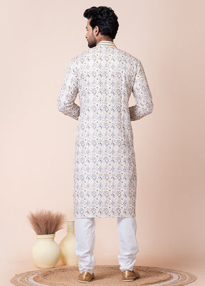 Multicolor Cotton Kurta And Pajama Set