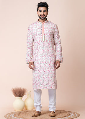 Multicolor Cotton Kurta And Pajama Set