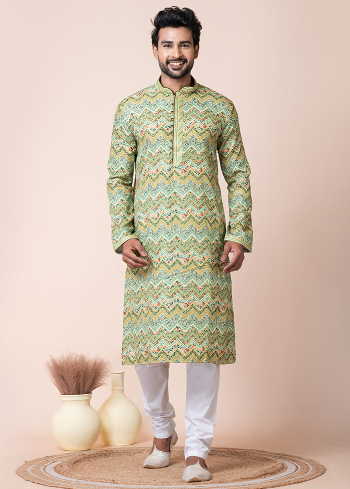 Multicolor Cotton Kurta And Pajama Set