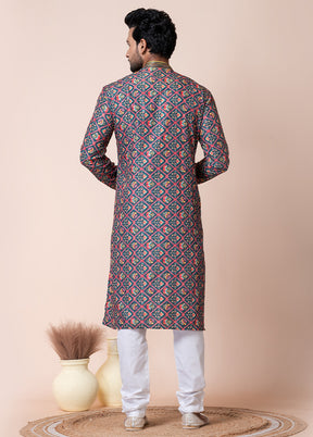 Multicolor Cotton Kurta And Pajama Set