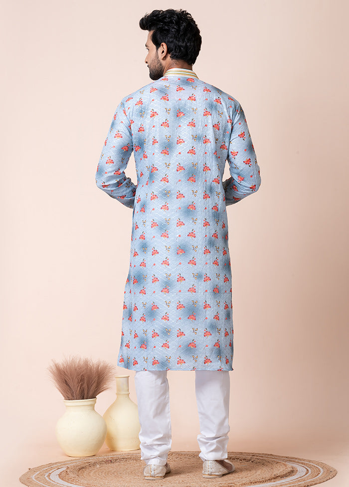 Multicolor Cotton Kurta And Pajama Set