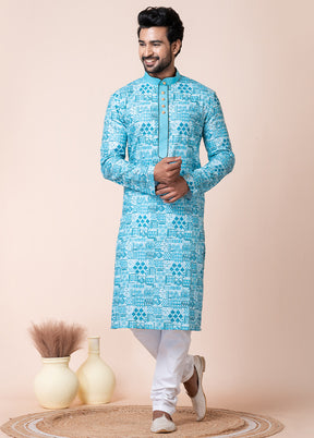 Multicolor Cotton Kurta And Pajama Set