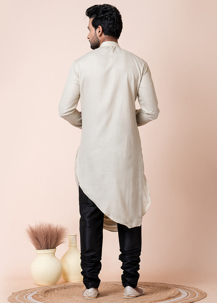 Cream Cotton Kurta And Pajama Set