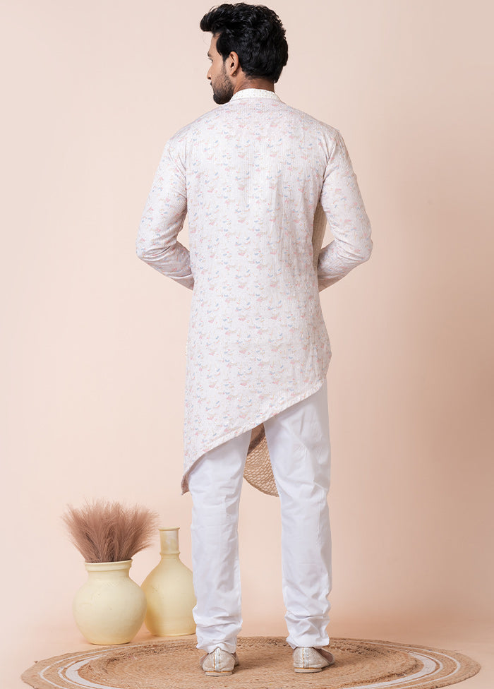 White Viscose Kurta And Pajama Set