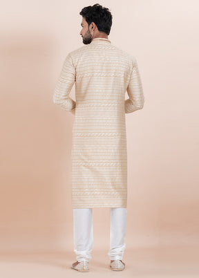 Multicolor Silk Kurta And Pajama Set