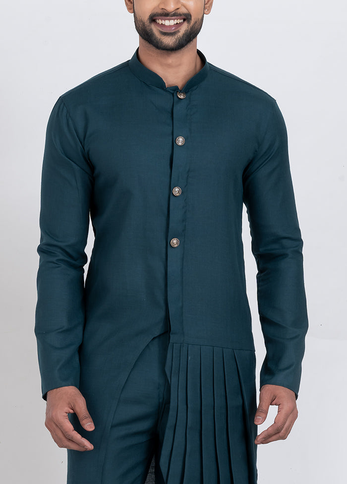 Blue Viscose Kurta And Pajama Set