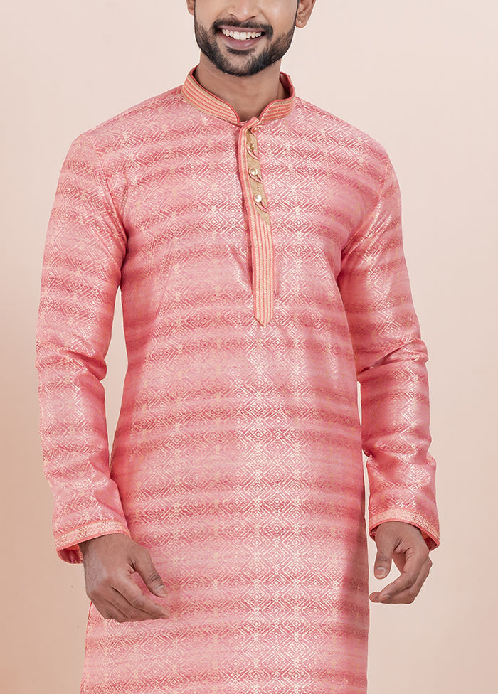 Pink Cotton Kurta And Pajama Set