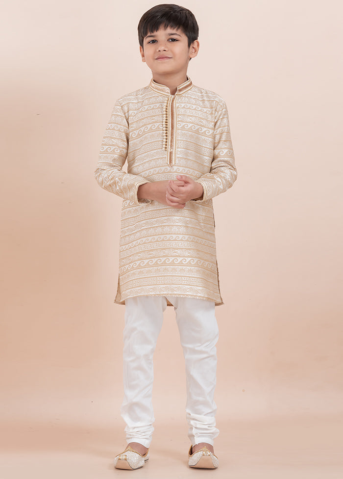 Off White Cotton Silk Kurta Pajama Set