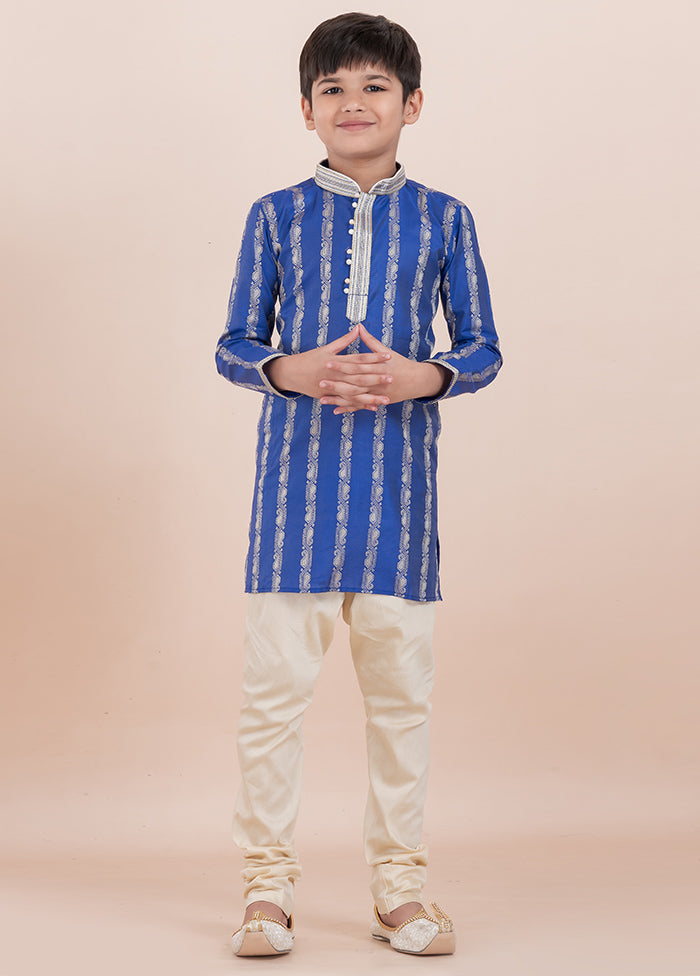 Royal Blue Cotton Silk Kurta Pajama Set