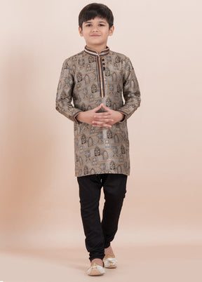 Multicolor Cotton Silk Kurta Pajama Set