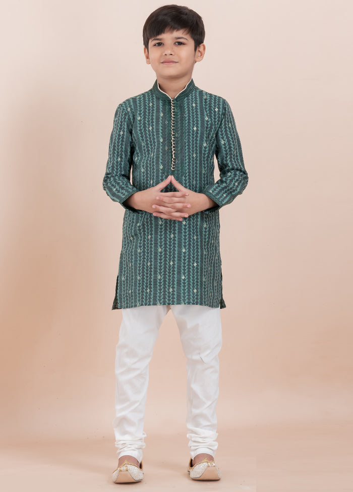 Multicolor Cotton Silk Kurta Pajama Set